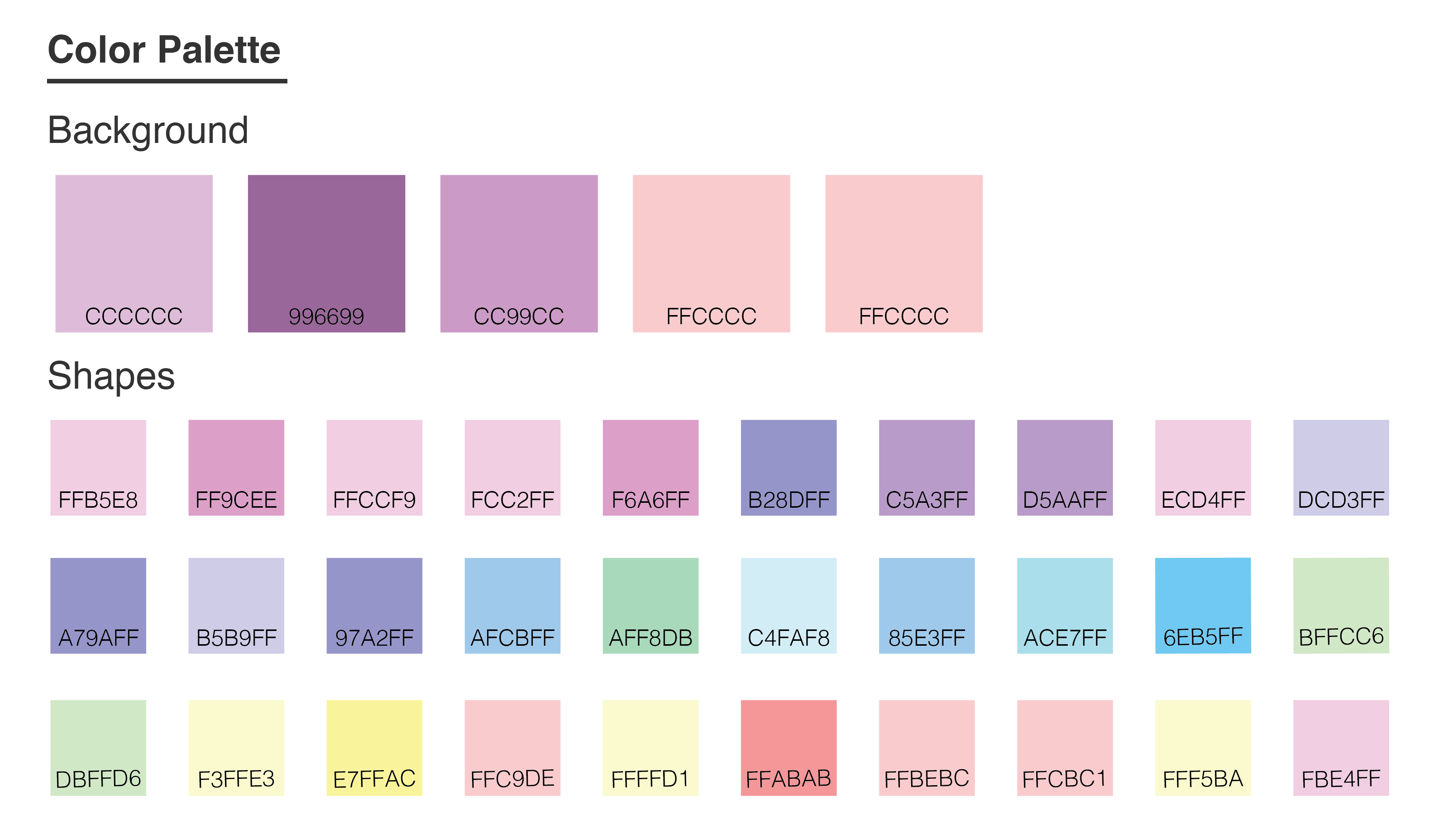 color palatte using pastel colors